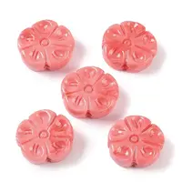 Synthetic Shell Dyed Carved Beads