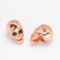 Eco-Friendly Brass Micro Pave Cubic Zirconia Beads