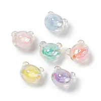 UV Plating Rainbow Iridescent Acrylic Beads