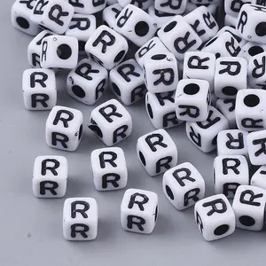 White Opaque Acrylic Beads