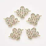 Brass Micro Pave Cubic Zirconia Links