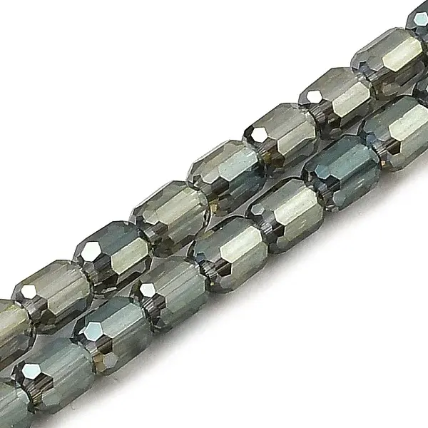 Electroplate Transparent Glass Beads Strands