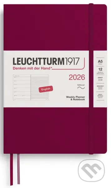 Weekly Planner & Notebook 2026 Medium (A5) Port Red