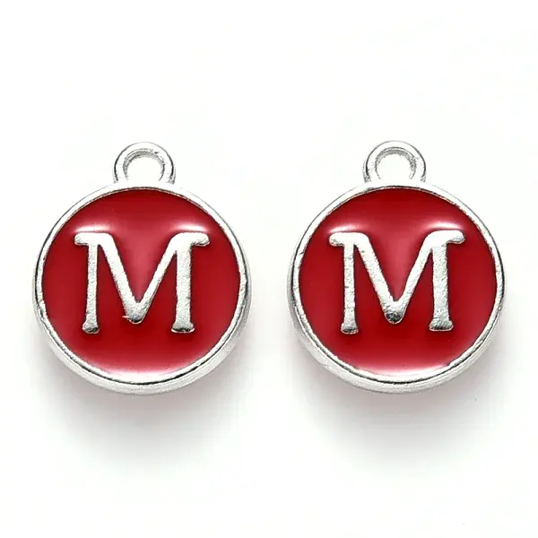 Platinum Plated Alloy Enamel Charms
