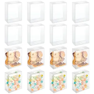 72Pcs Transparent PVC Box Candy Treat Gift Box