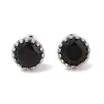 Rack Plating Brass Pave Single Cubic Zirconia Stud Earrings