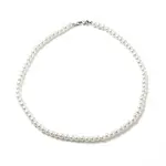 Glass Pearl Round Beaded Necklace for Women