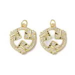 Brass Micro Pave Clear Cubic Zirconia Pendants