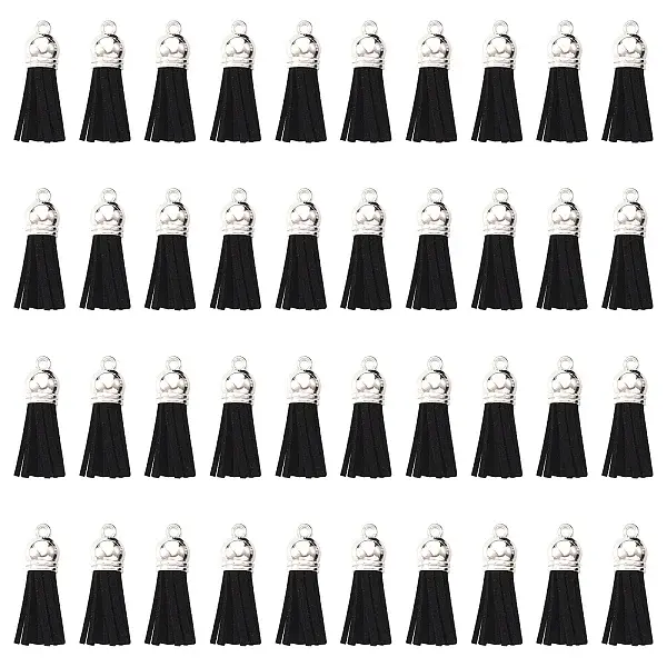 100Pcs Faux Suede Tassel Pendant Decorations