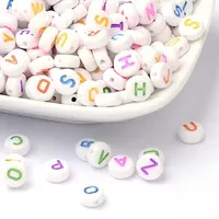 Initial Acrylic Horizontal Hole Beads