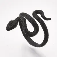 Electrophoresis Alloy Cuff Finger Rings