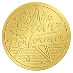 Plastic Self Adhesive Gold Foil Embossed Stickers