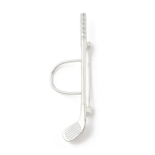 Golf Club Alloy Cubic Zirconia Brooches