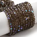 Electroplate Transparent Glass Beads Strands