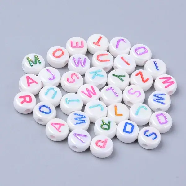Opaque White Acrylic Beads