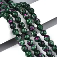 Dyed Natural White Jade Beads Strands