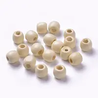 Dyed Natural Wood Beads