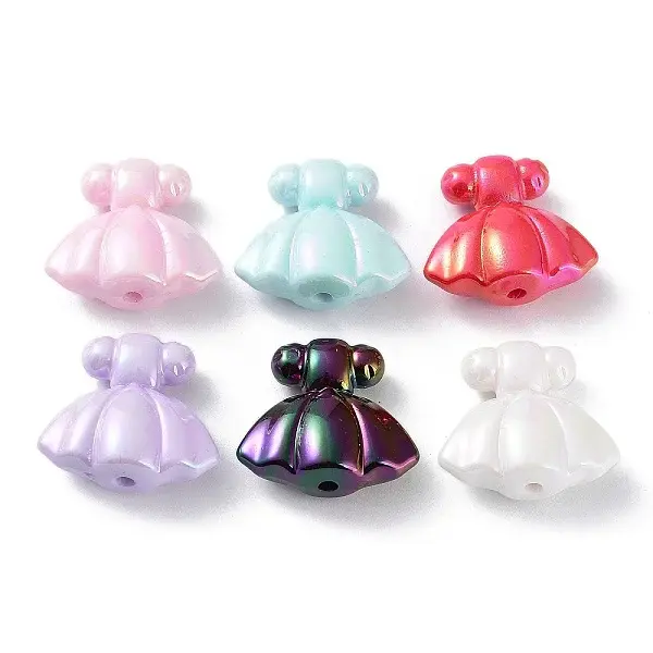 UV Plating Rainbow Iridescent Acrylic Beads