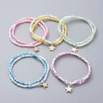 Glass Seed Beaded Kids Stretch Bracelets