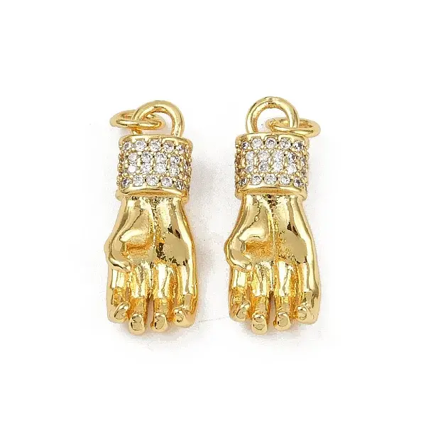 Brass Micro Pave Cubic Zirconia Pendants