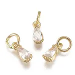 Brass Micro Pave Cubic Zirconia Charms
