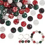 36Pcs 6 Colors Rhinestone Clay Pave Beads