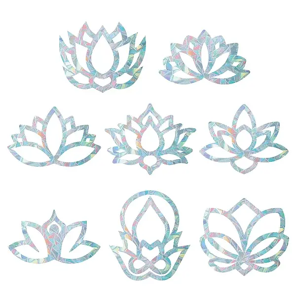 Waterproof PVC Colored Laser Stained Window Film Adhesive Stickers