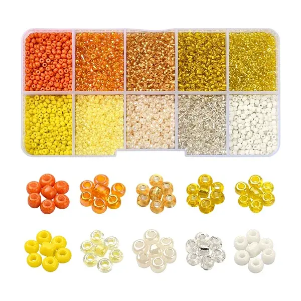 8500Pcs 10 Style Glass Seed Beads