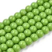 Opaque Solid Color Glass Beads Strands