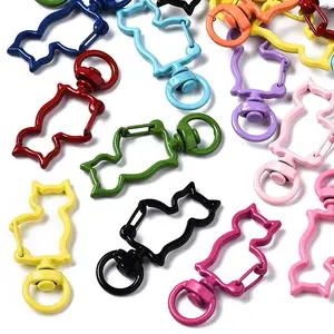 Spray Painted Eco-Friendly Alloy Swivel Snap Hooks Clasps