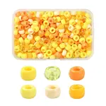 480Pcs 6 Colors Opaque & Transparent Plastic Beads