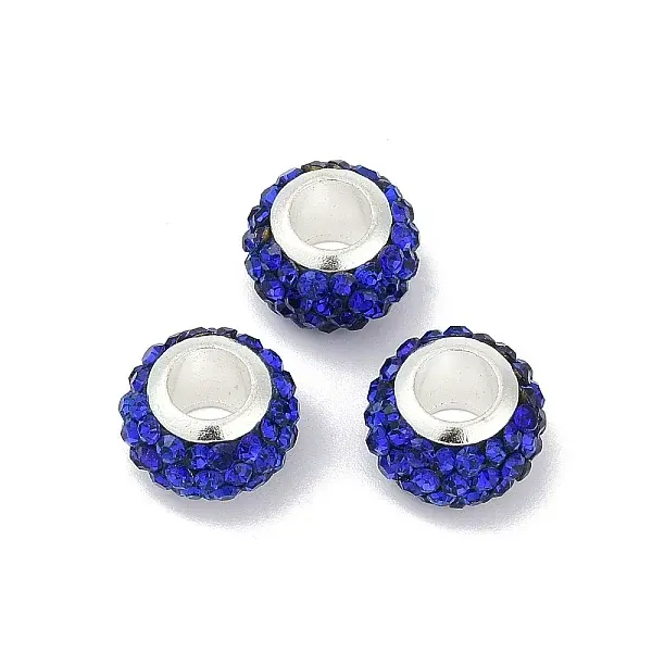 Alloy Rhinestone Clay Pave Beads