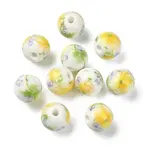 Handmade Printed Porcelain Round Beads