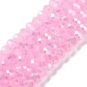 Baking Electroplate Glass Beads Strands
