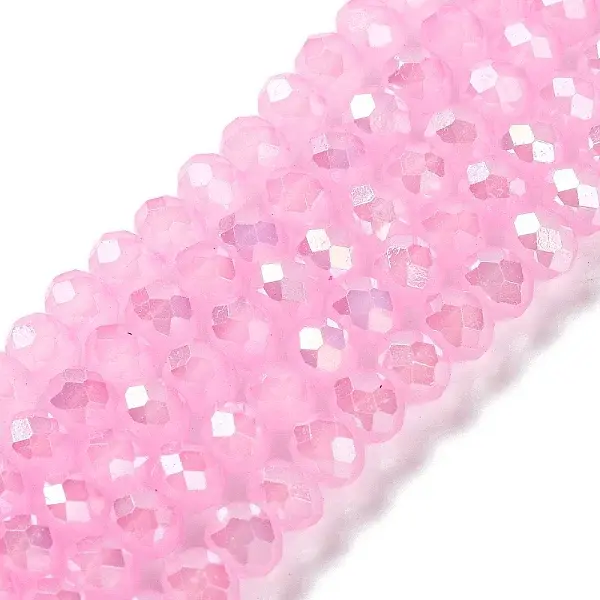 Baking Electroplate Glass Beads Strands