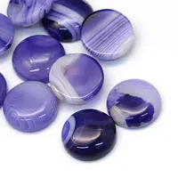 Dyed Natural Striped Agate/Banded Agate Cabochons
