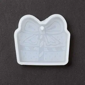 Christmas Theme DIY Gift Box Pendant Silicone Molds