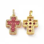 Brass Micro Pave Clear Cubic Zirconia Pendants