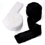 2 Rolls 2 Colors Polyester-cotton Rabbit Wool Fabrics