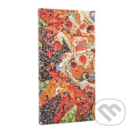 Paperblanks - týždenný diár Gaudi’s Sun 2026 (slim, horizontálny, elastické zatváranie)