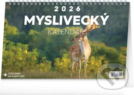 NOTIQUE Stolní Myslivecký kalendář 2026 (řádky) - Miroslav Hlávek (ilustrátor)