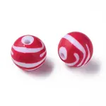 Opaque Striped Acrylic Beads