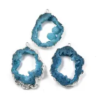 Dyed Nuggets Natural Druzy Geode Agate Big Pendants