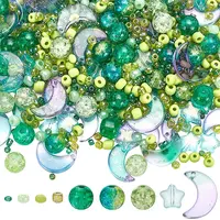 Mixed Styles Transparent Glass Beads