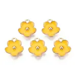 Light Gold Plated Alloy Enamel Pendants