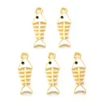 Light Gold Plated Alloy Enamel Pendants