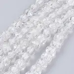 Spray Painted Crackle Glass Beads Strands