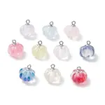 Transparent Spray Paint Glass Pendants