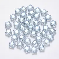 Transparent Spray Painted Glass Beads
