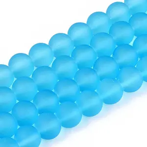 Baking Painted Transparent Glass Bead Strands